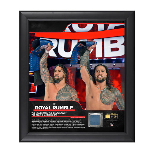 The Usos Royal Rumble 2018 15 x 17 Framed Plaque w Ring Canvas Pwcatalog