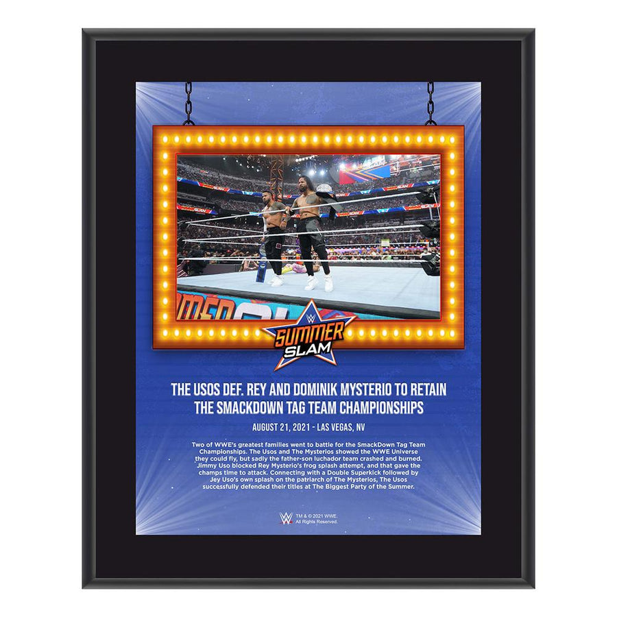 The Usos SummerSlam 2021 10x13 Commemorative Plaque Pwcatalog