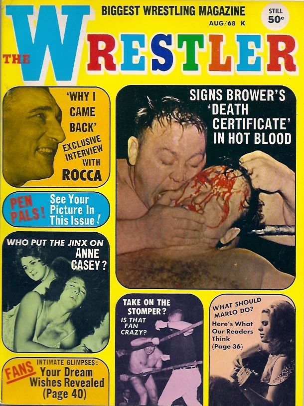 The Wrestler August 1968 Magazine PWcatalog