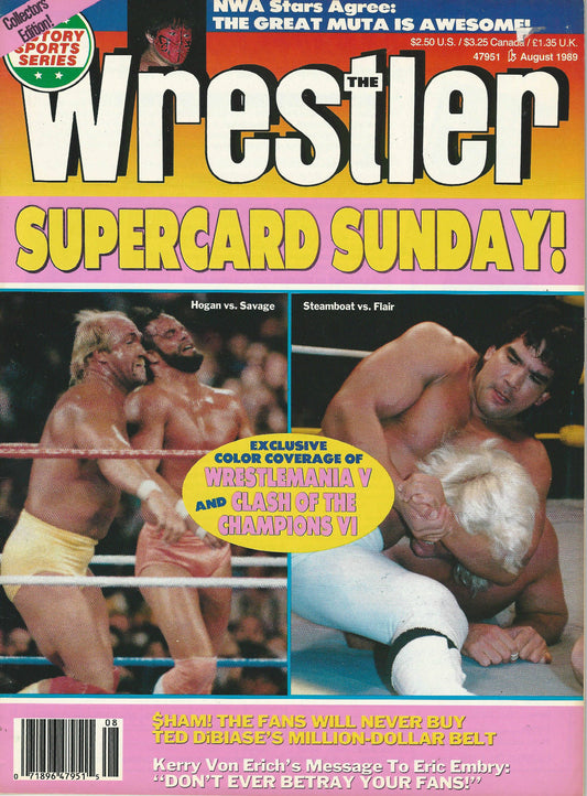 The Wrestler August 1989 Magazine PWcatalog