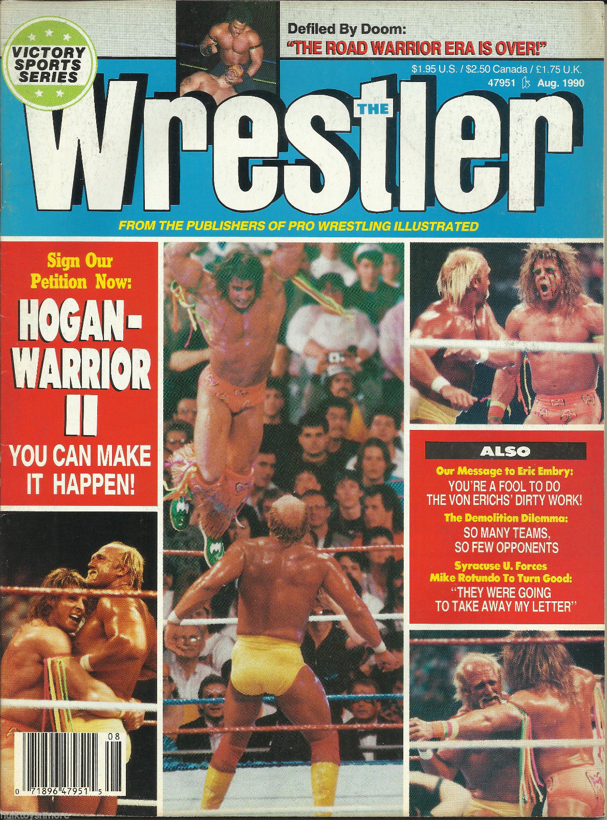 The Wrestler August 1990 Magazine PWcatalog