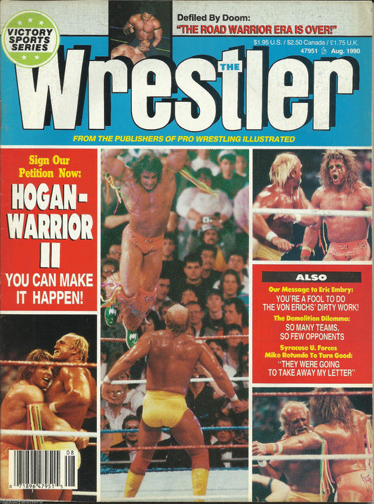 The Wrestler August 1990 Magazine PWcatalog