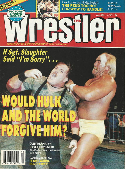 The Wrestler August 1991 Magazine PWcatalog