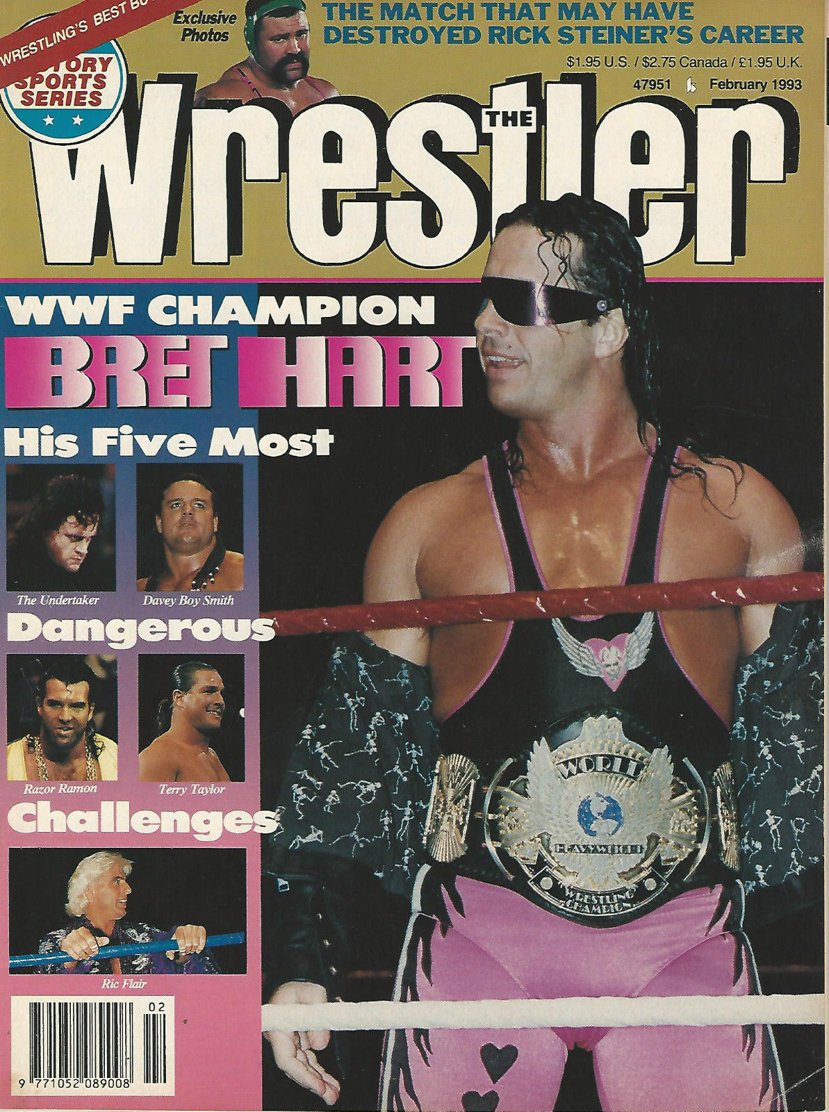 The Wrestler February 1993 Magazine PWcatalog