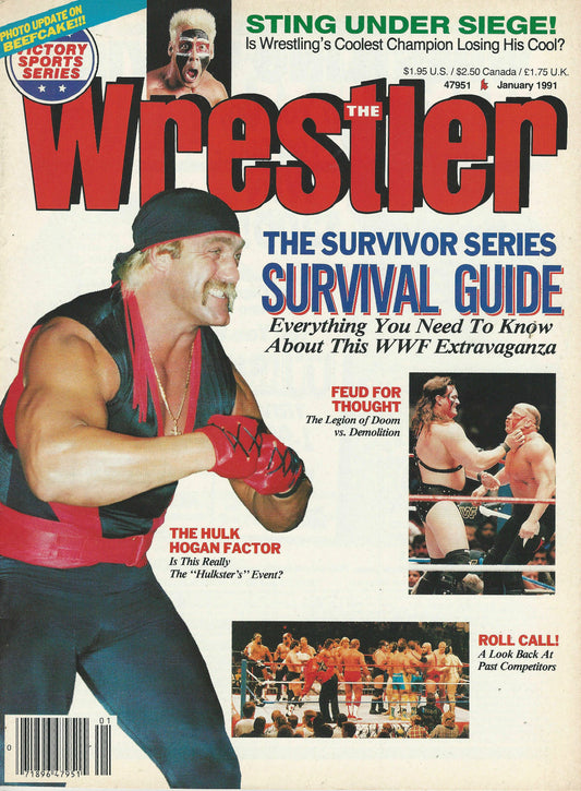 The Wrestler January 1991 Magazine PWcatalog