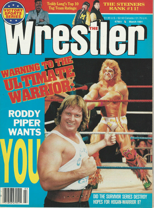 The Wrestler March 1991 Magazine PWcatalog