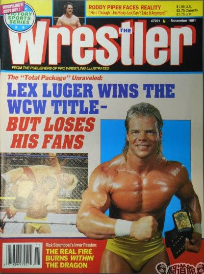The Wrestler November 1991 Magazine PWcatalog