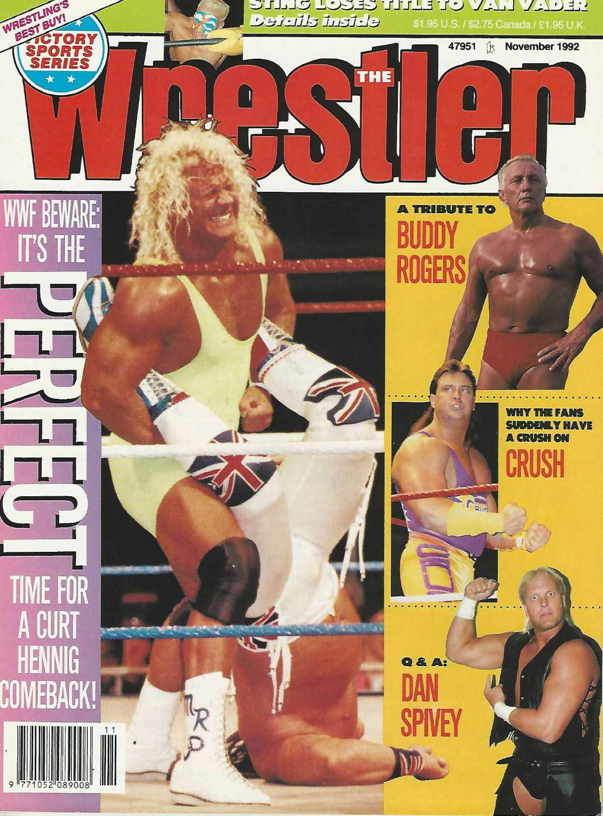The Wrestler November 1992 Magazine PWcatalog