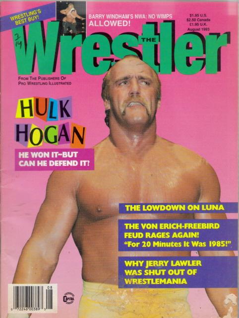 The Wrestler August 1993 Magazine PWcatalog