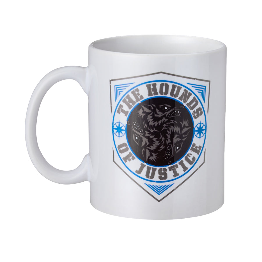 The Shield Hounds of Justice White Mug Pwcatalog