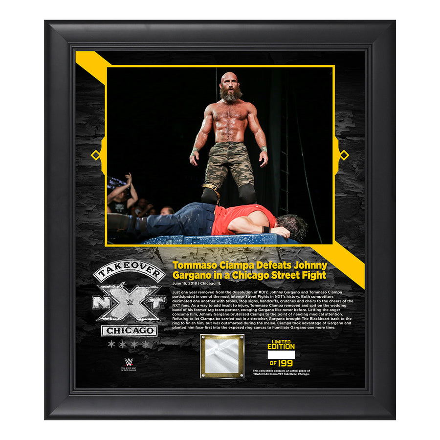 Tommaso Ciampa NXT TakeOver Chicago 15 x 17 Framed Plaque w Ring Canvas Pwcatalog