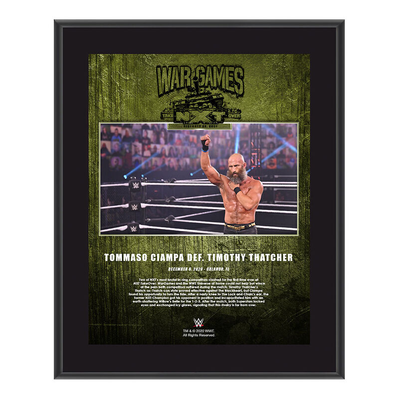 Tommaso Ciampa NXT TakeOver WarGames 2020 10x13 Commemorative Plaque Pwcatalog