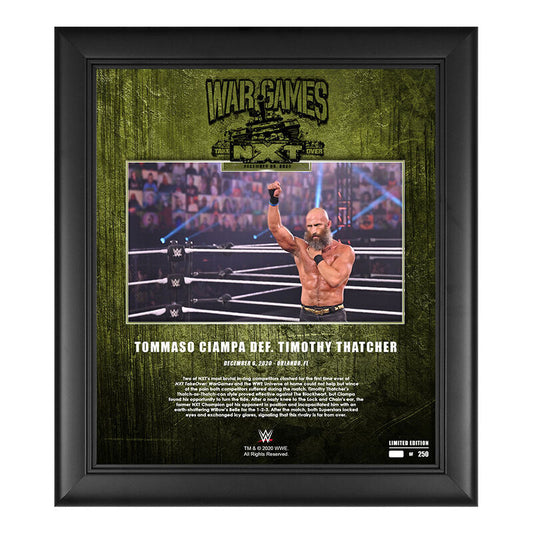 Tommaso Ciampa NXT WarGames 2020 15x17 Commemorative Plaque
