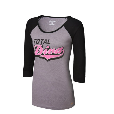 Total Diva Pink Women's Raglan T-Shirt
