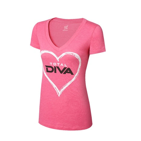 Total Diva Pink Women's V-Neck T-Shirt Pwcatalog