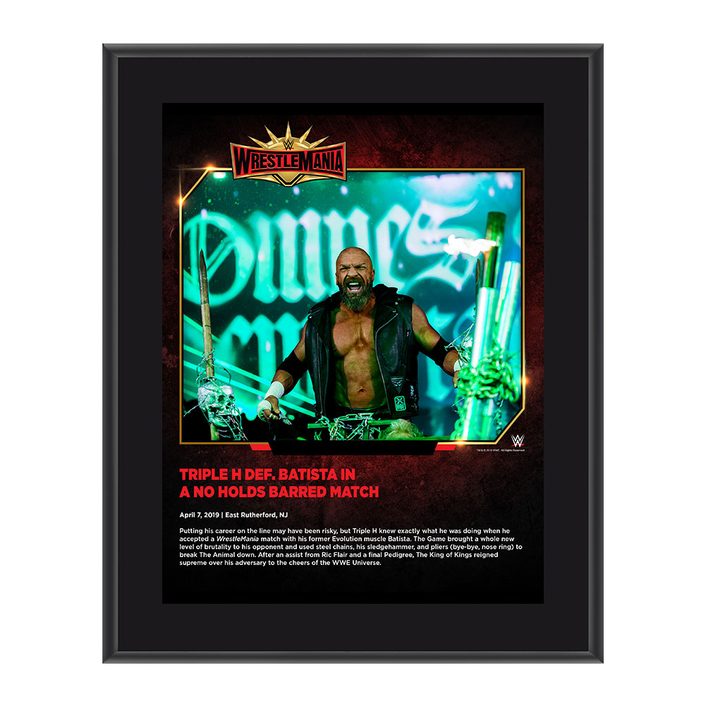 Triple H WrestleMania 35 10 x 13 Commemorative Plaque Pwcatalog