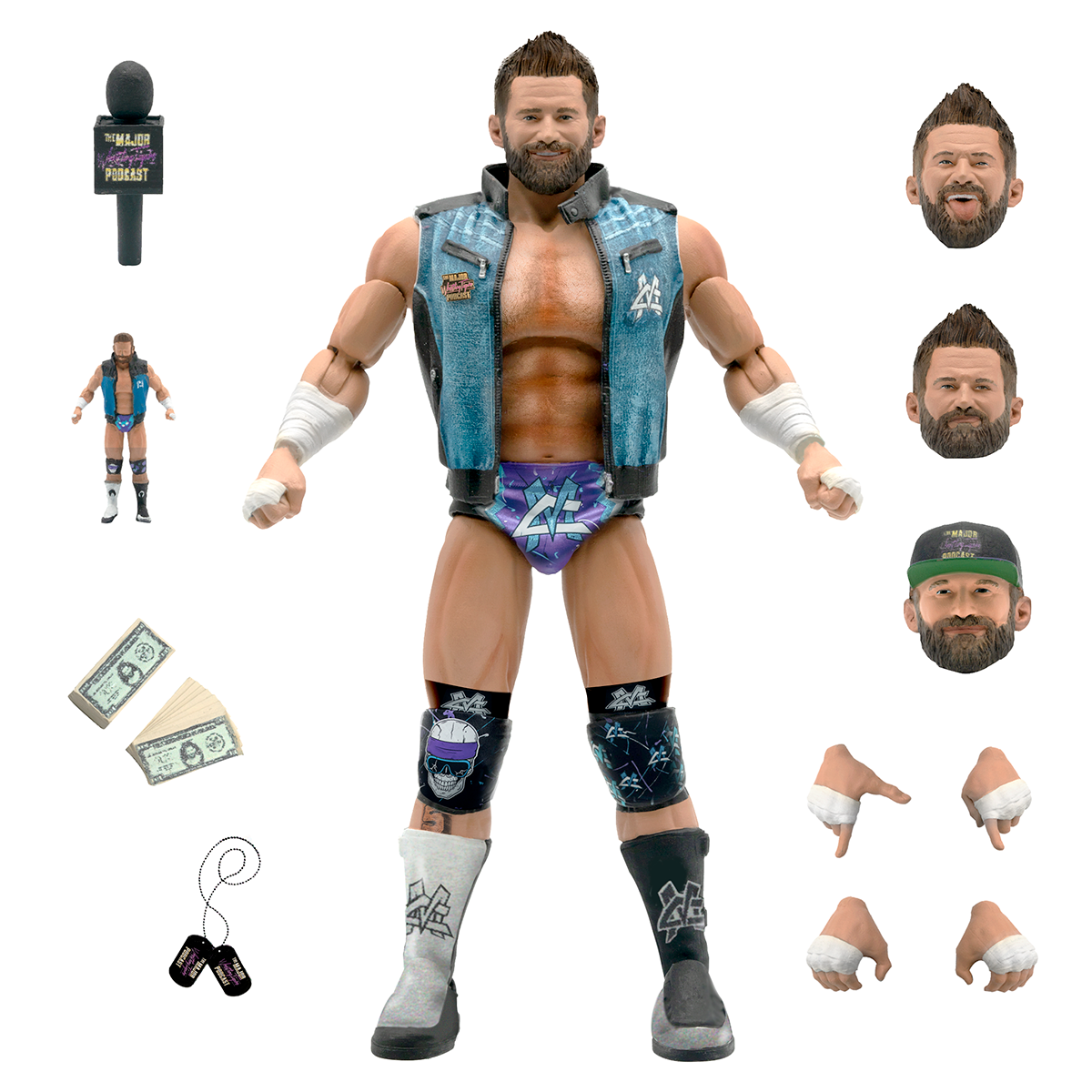 Super7 Ultimates Major Wrestling Figure Podcast Matt Cardona Action & Toy Figures PWcatalog