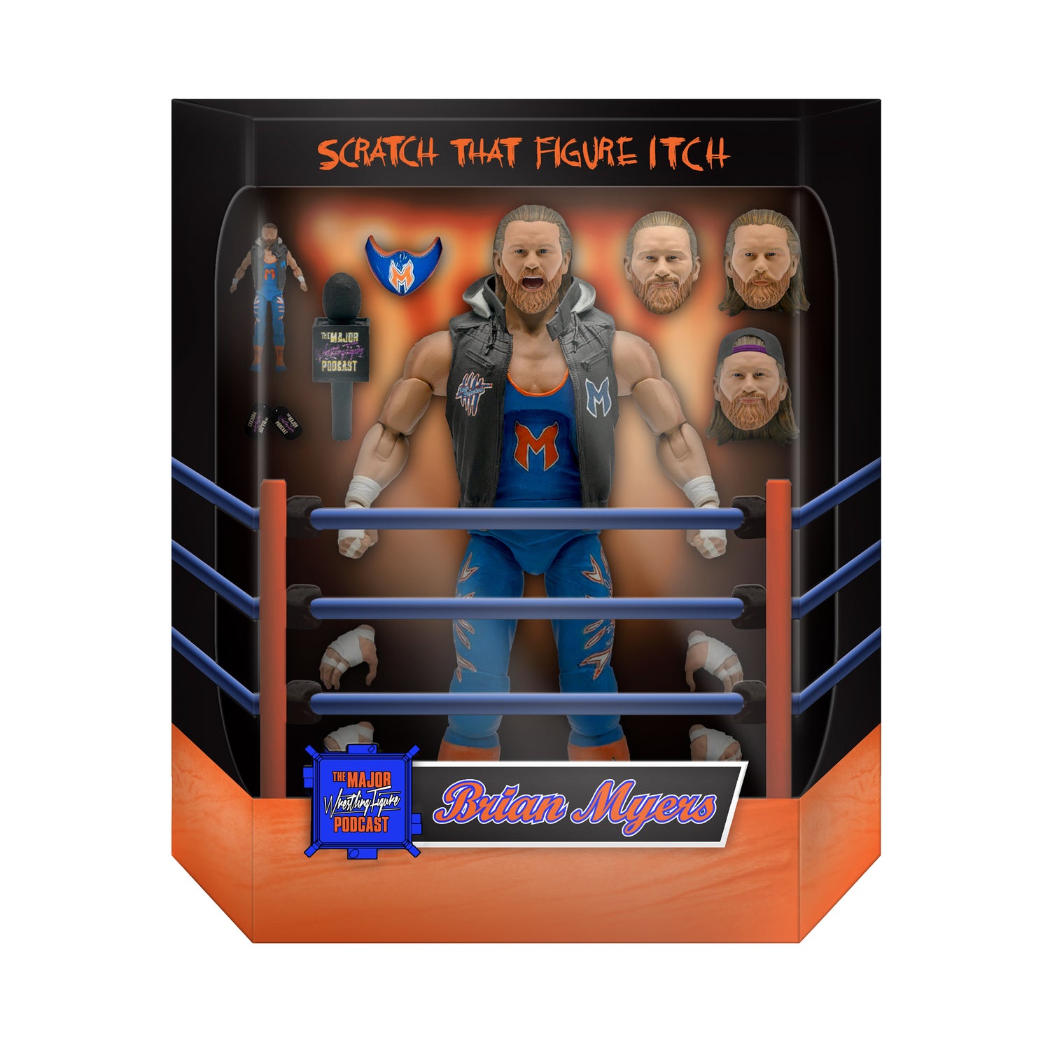 Super7 Ultimates Major Wrestling Figure Podcast Brian Myers Action & Toy Figures PWcatalog