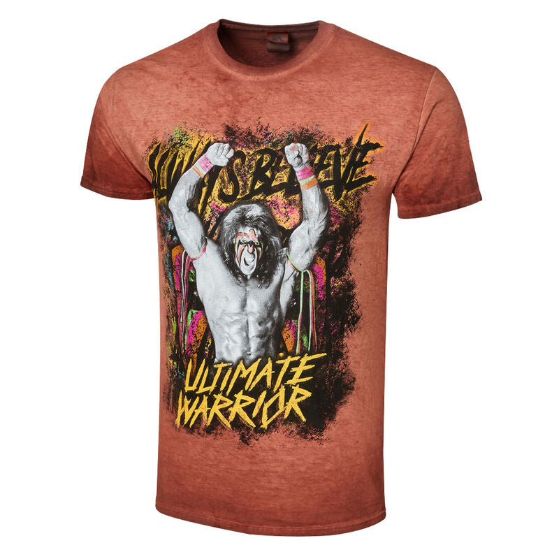 Ultimate Warrior Always Believe Mineral Wash T-Shirt Pwcatalog