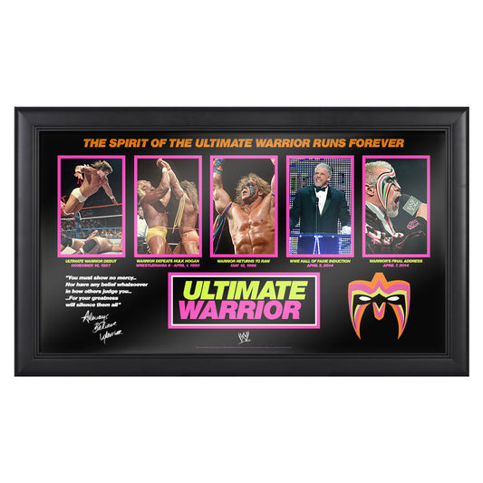 Ultimate Warrior Evolution of a Hall of Famer Plaque