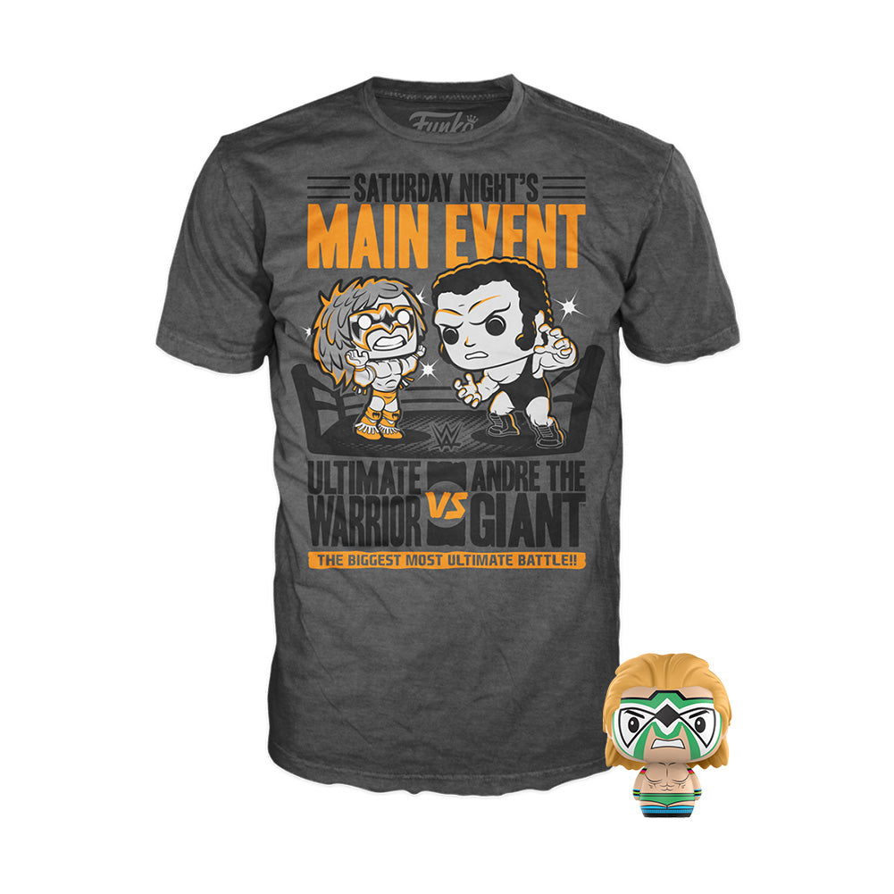 Ultimate Warrior vs. Andre The Giant POP! Tee & Pint Pack