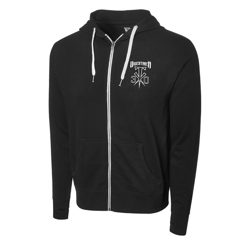Undertaker 30 Years Full-Zip Hoodie Sweatshirt Pwcatalog