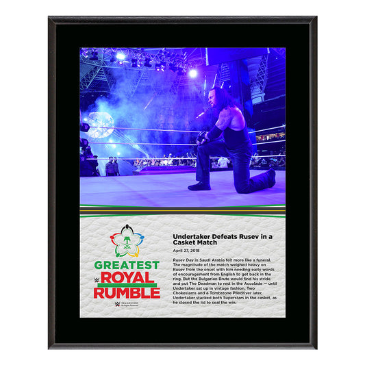 Undertaker Greatest Royal Rumble 2018 10 x 13 Photo Plaque