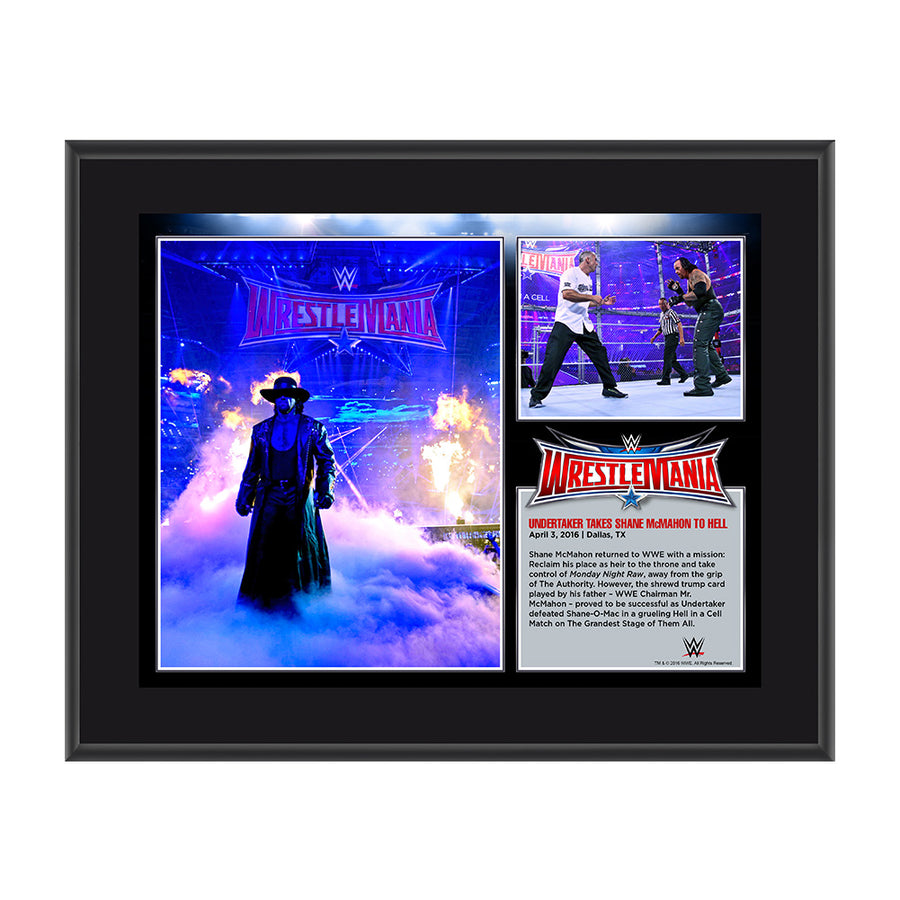 Undertaker WrestleMania 32 10 x 13 Photo Collage Plaque
