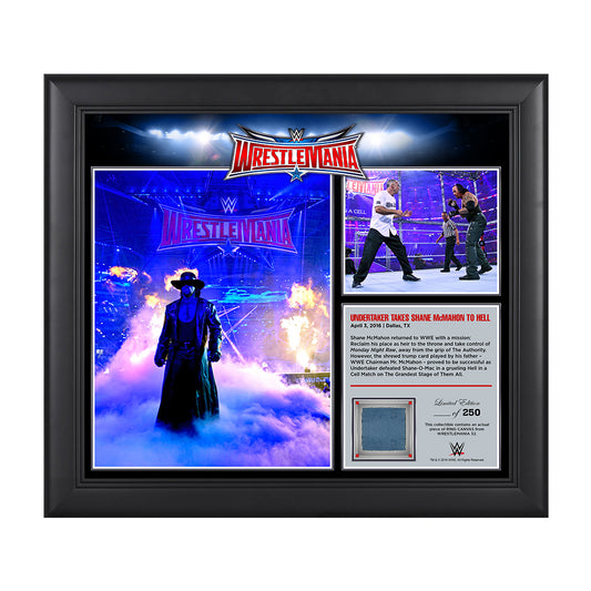 Undertaker WrestleMania 32 15 x 17 Framed Ring Canvas Photo Collage