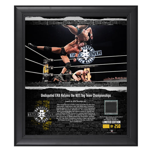 Undisputed Era NXT TakeOver Brooklyn 2018 15 x 17 Framed Plaque w Ring Canvas
