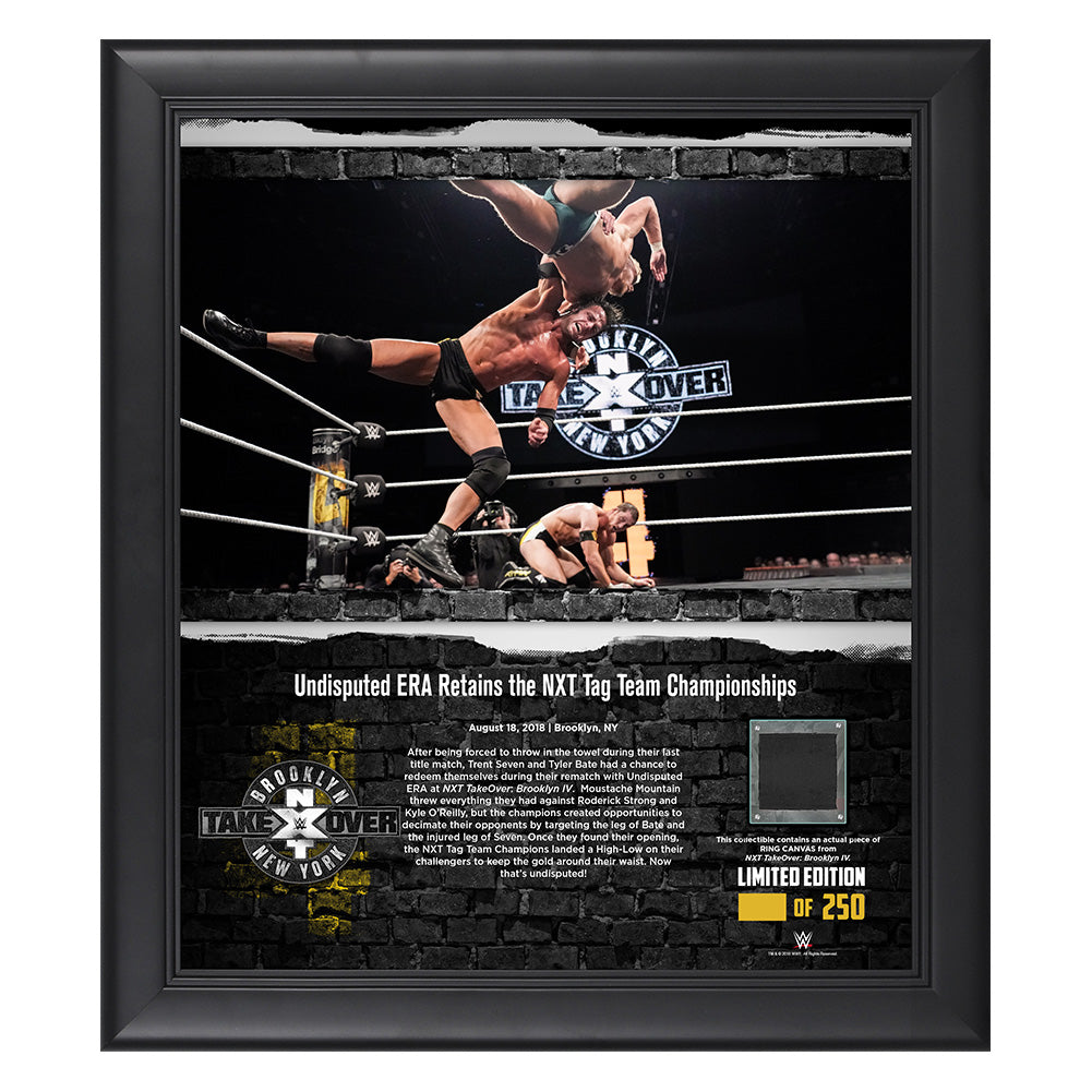 Undisputed Era NXT TakeOver Brooklyn 2018 15 x 17 Framed Plaque w Ring Canvas Pwcatalog