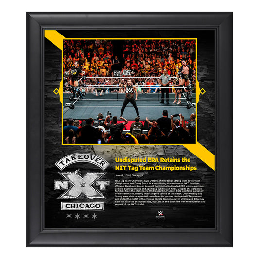 Undisputed Era NXT TakeOver Chicago 15 x 17 Framed Plaque w Ring Canvas