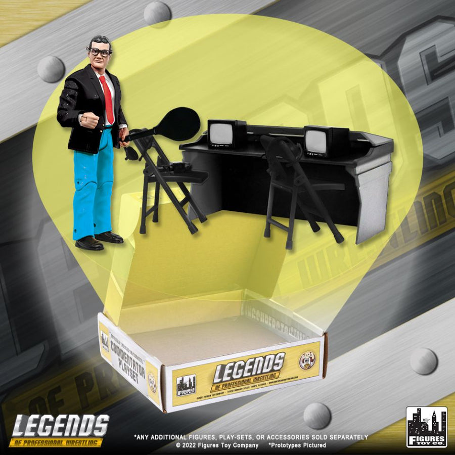 FTC Legends of Professional Wrestling Commentator Playset [With Jim Cornette] Action & Toy Figures PWcatalog