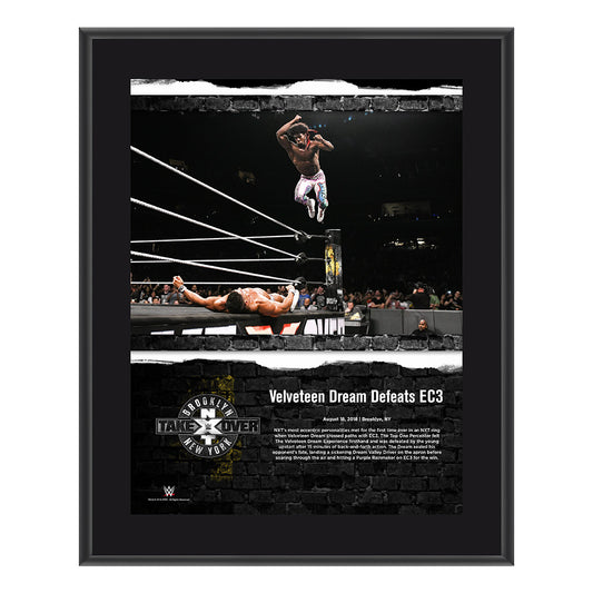 Velveteen Dream NXT TakeOver Brooklyn 2018 10 x 13 Commemorative Plaque