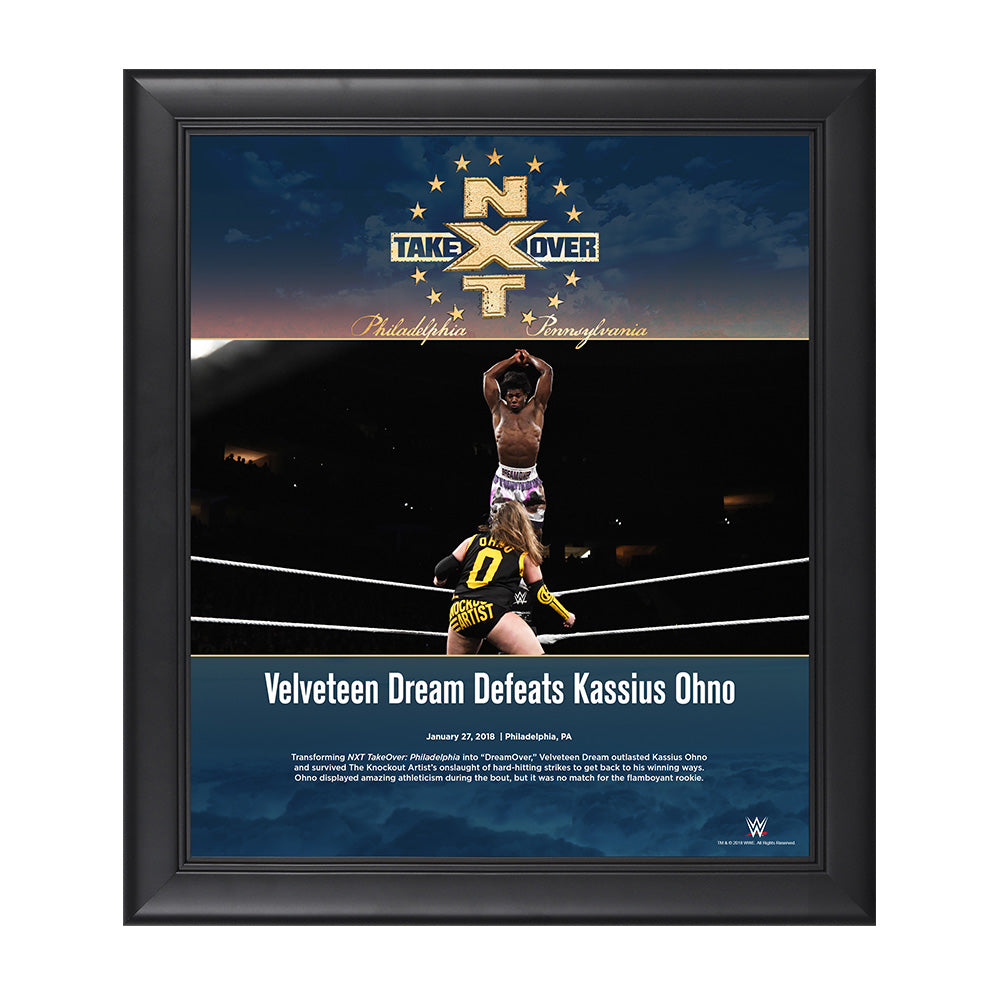 Velveteen Dream NXT TakeOver Philadelphia 2018 15 x 17 Framed Plaque Pwcatalog