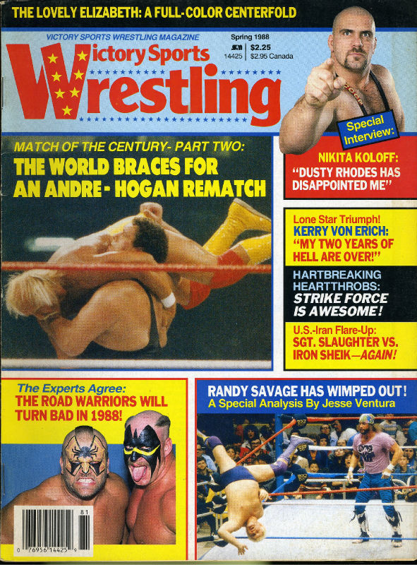 Victory Sports Wrestling Spring 1988 Magazine PWcatalog