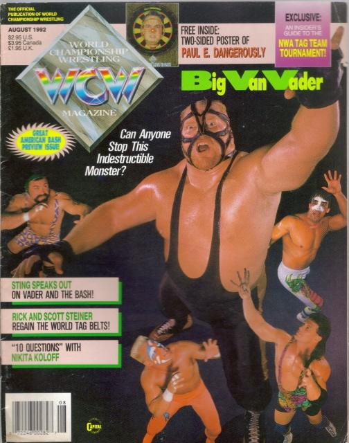WCW Magazine August 1992 Magazine PWcatalog