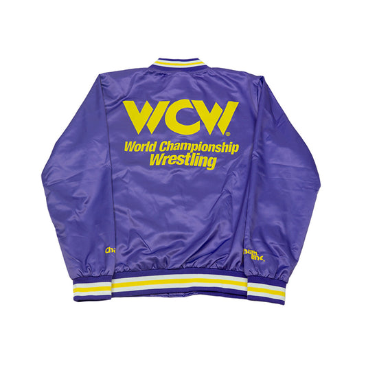WCW Purple Satin Chalk Line Jacket