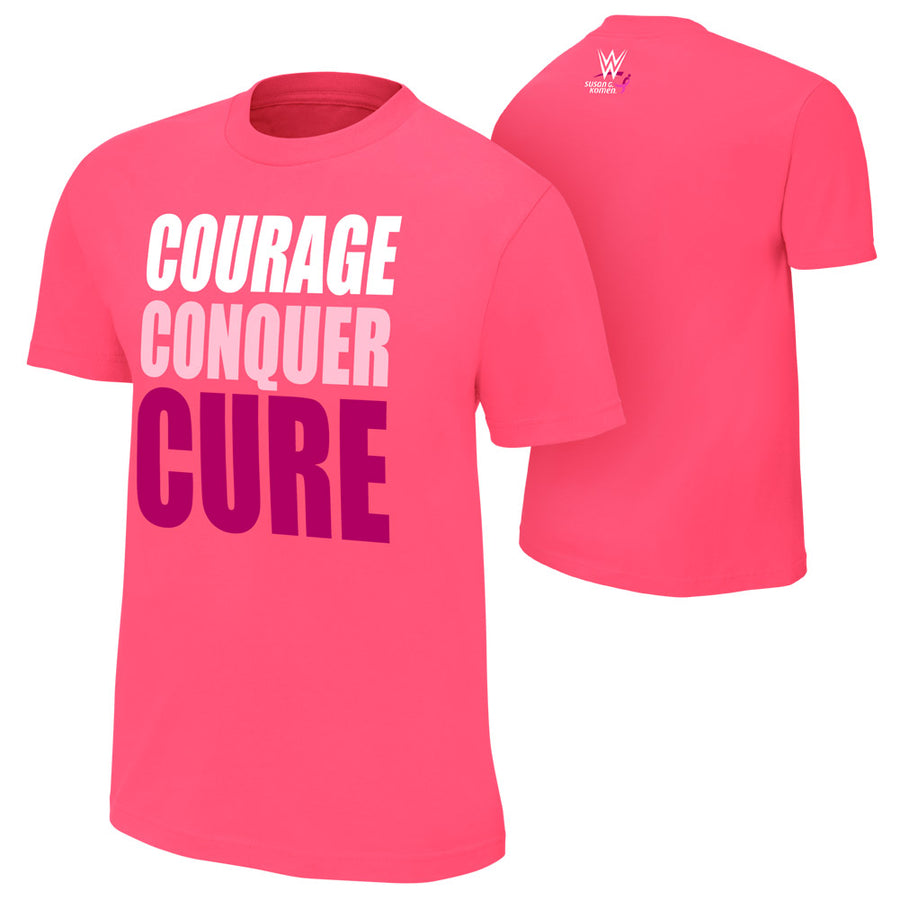 WWE Courage Conquer Cure Youth Pink T-Shirt Pwcatalog