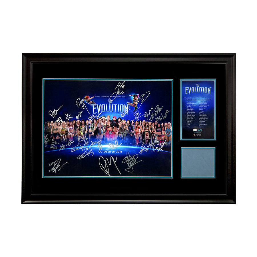 WWE Evolution 2018 Framed & Autographed (30+ Superstars) Ring Canvas Plaque Pwcatalog