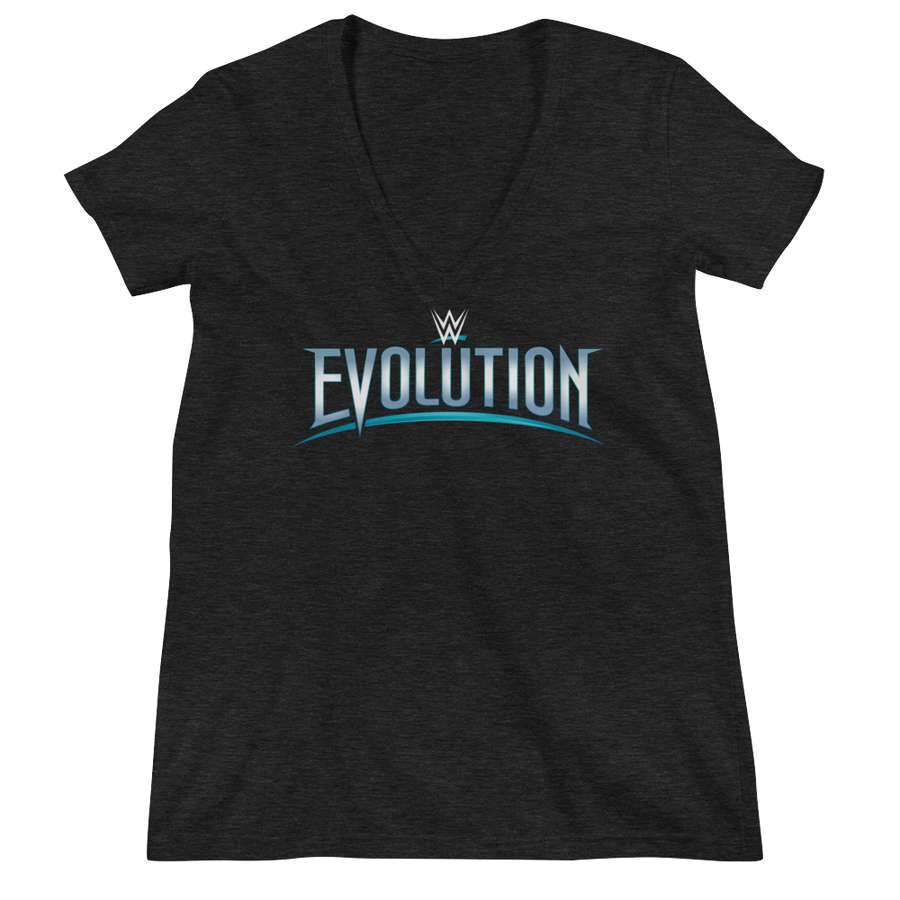 WWE Evolution 2018 Logo Women's Deep V-Neck T-Shirt Pwcatalog