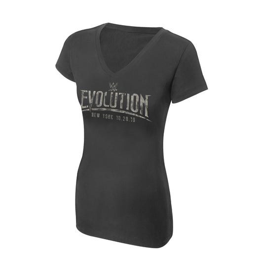 WWE Evolution 2018 Women's V-Neck T-Shirt Pwcatalog