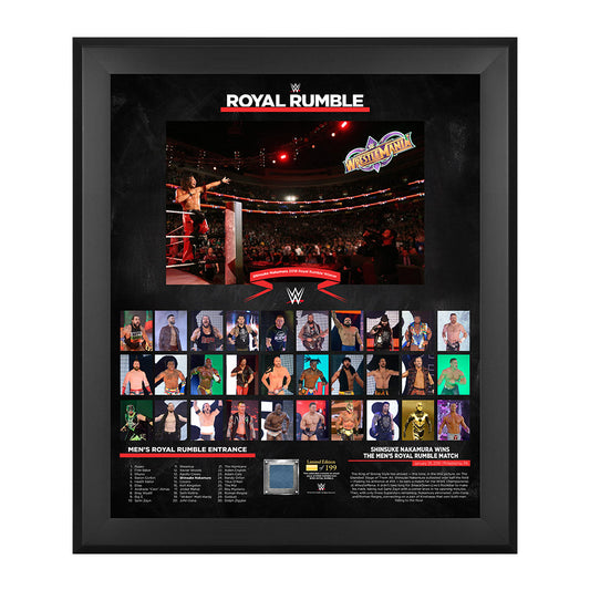 WWE Men's Royal Rumble 2018 20 X 24 Framed Plaque w Ring Canvas Pwcatalog