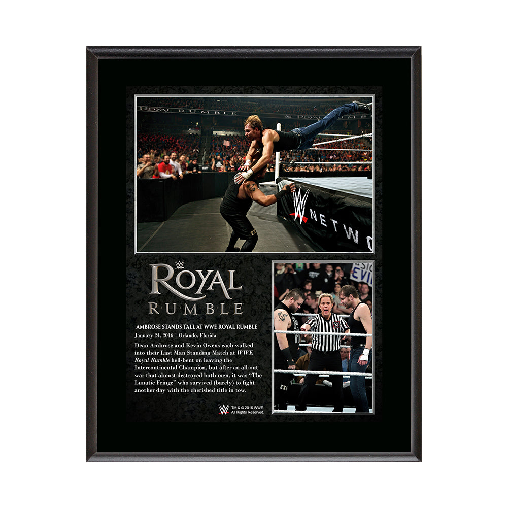 WWE Royal Rumble 2016 Dean Ambrose 10.5 x 13 Photo Collage Plaque
