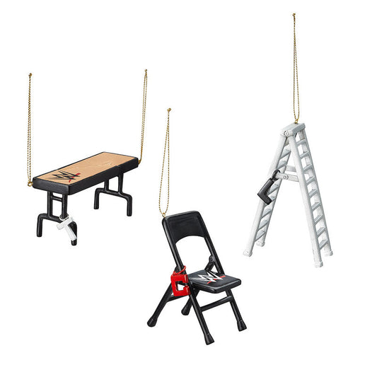 WWE Tables, Ladders, and Chairs Holiday Ornament Set