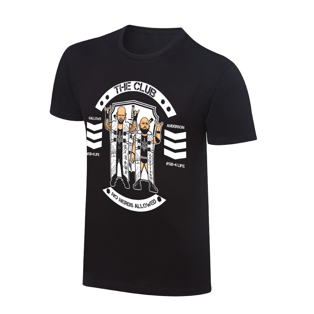 WWE x NERDS Gallows & Anderson The Club Cartoon T-Shirt Pwcatalog