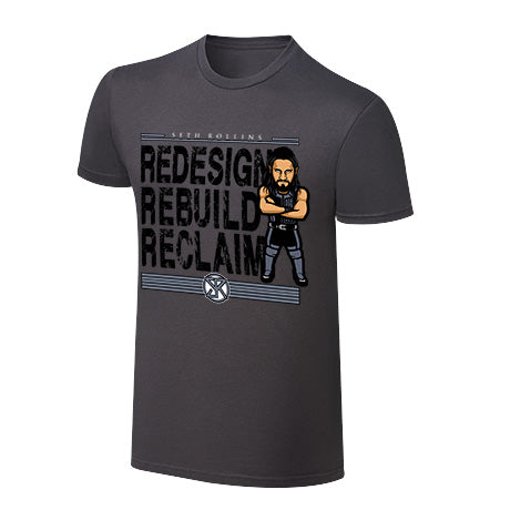 WWE x NERDS Seth Rollins The Architect Cartoon T-Shirt Pwcatalog