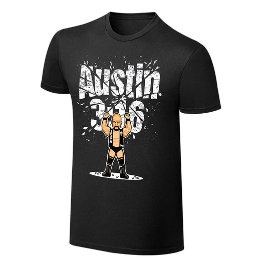 WWE x NERDS Stone Cold Steve Austin Austin 316 Cartoon T-Shirt