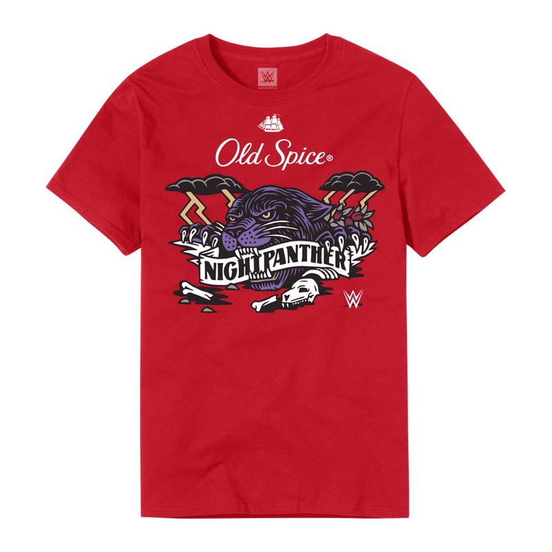 WWE x Old Spice Night Panther T-Shirt Pwcatalog