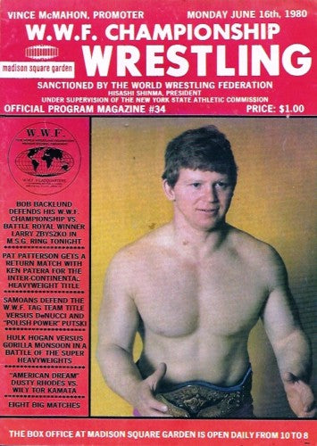 WWF Program MSG June 1980 Magazine PWcatalog